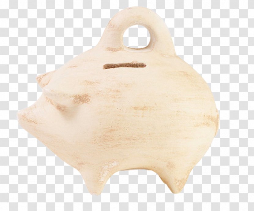 Beige Snout - Creative Wooden Piggy Bank Transparent PNG