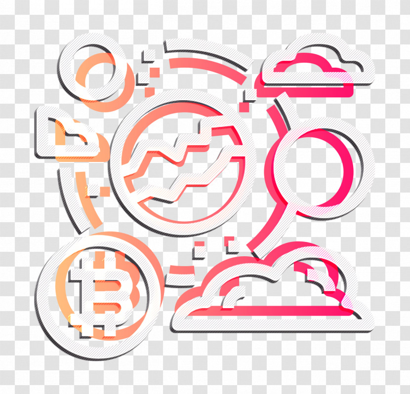 Global Icon Bitcoin Icon Cryptocurrency Icon Transparent PNG