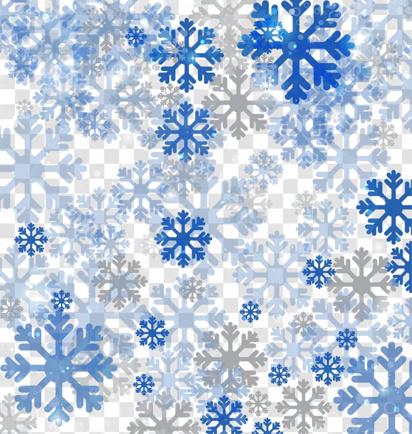 Paper Snowflake Symmetry Gift Wrapping Pattern - Blue Transparent PNG