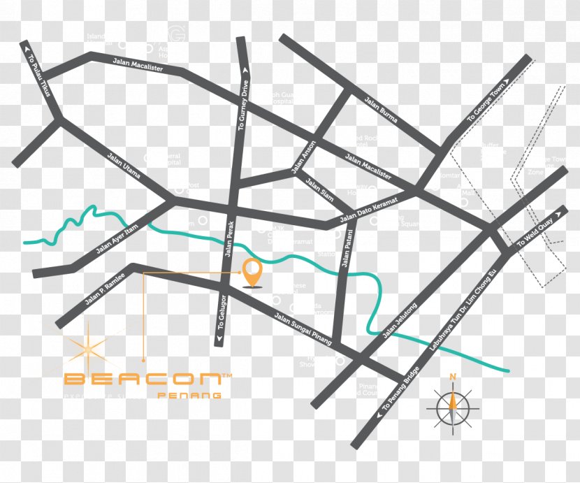 Beacon Executive Suites Angle Diagram - Lifestyle - George Town Transparent PNG