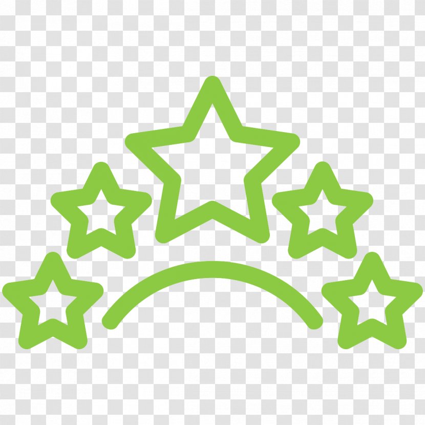 Cartoon Star - Green Transparent PNG