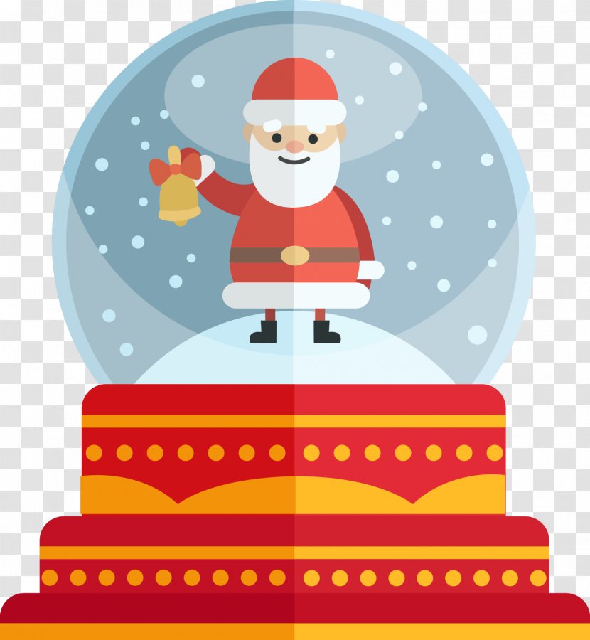Santa Claus Christmas Crystal Ball - Snowman Transparent PNG