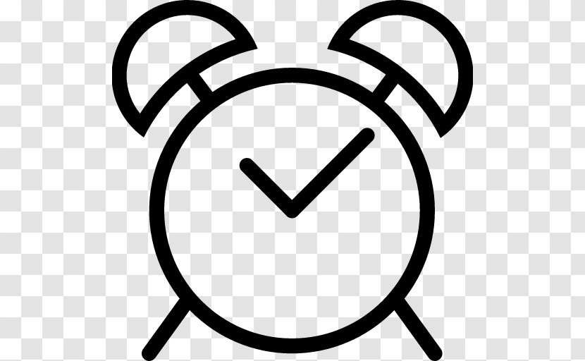 Alarm Clocks Clip Art - Black And White - Clock Transparent PNG