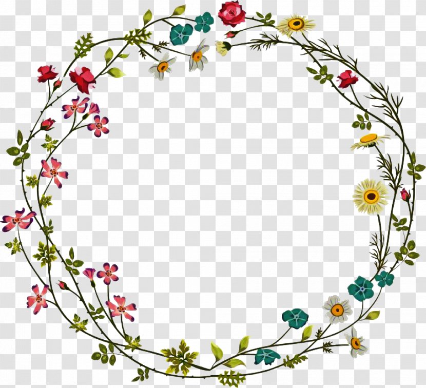 Flower Wreath Frame - Floral Design - Wildflower Plant Transparent PNG