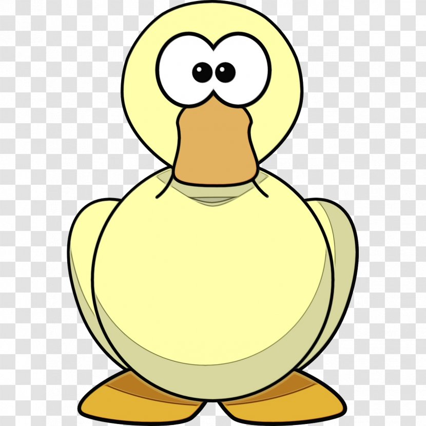 Bird Ducks, Geese And Swans Yellow Duck Cartoon - Goose Flightless Transparent PNG