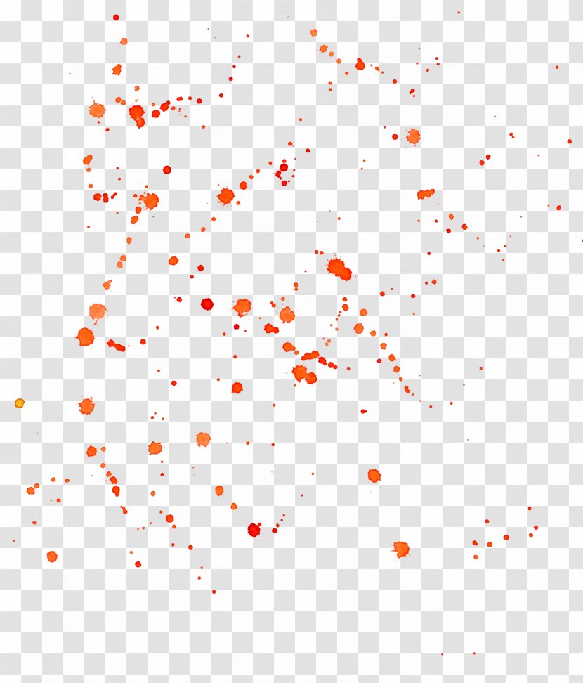 Watercolor Painting Ink Orange - Point - Droplets Transparent PNG