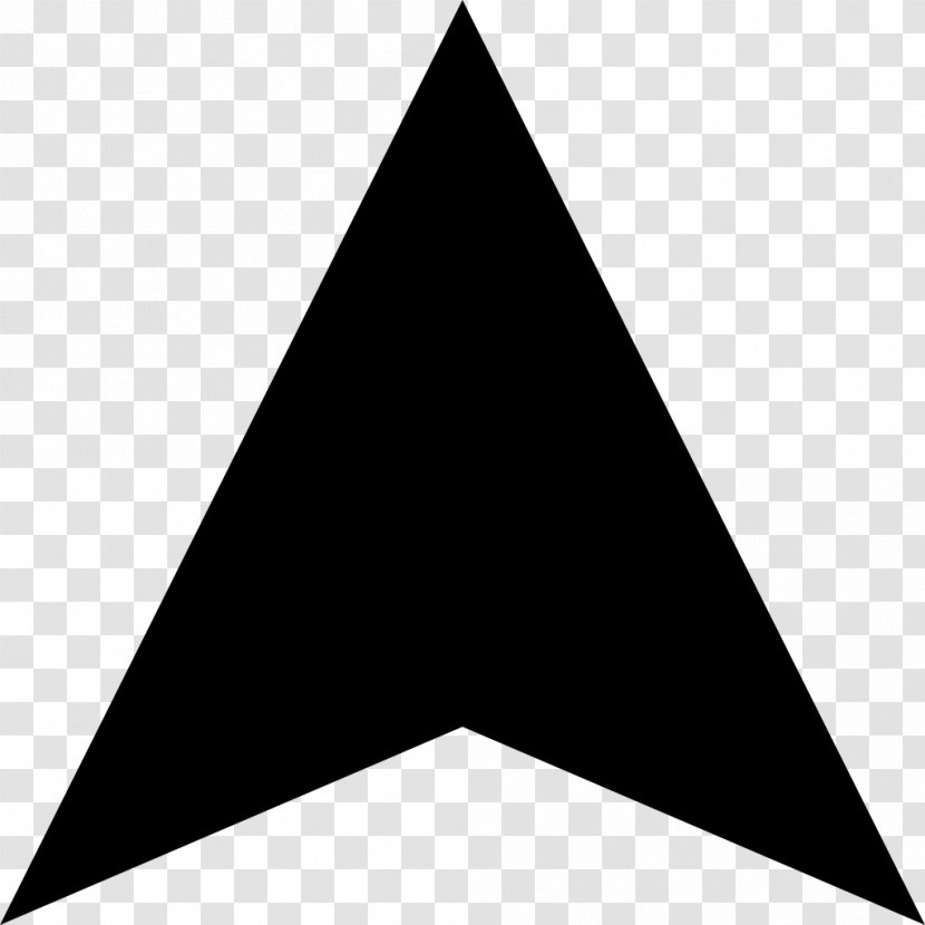 Arrow Symbol Image - Blackandwhite - Triangle Transparent PNG