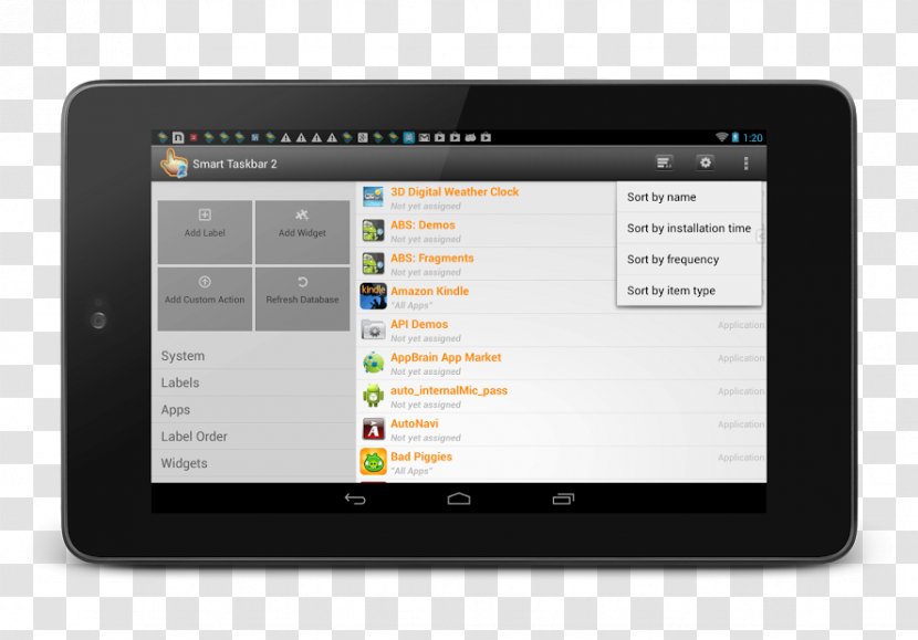 Tablet Computers Taskbar Android Sony Reader Transparent PNG