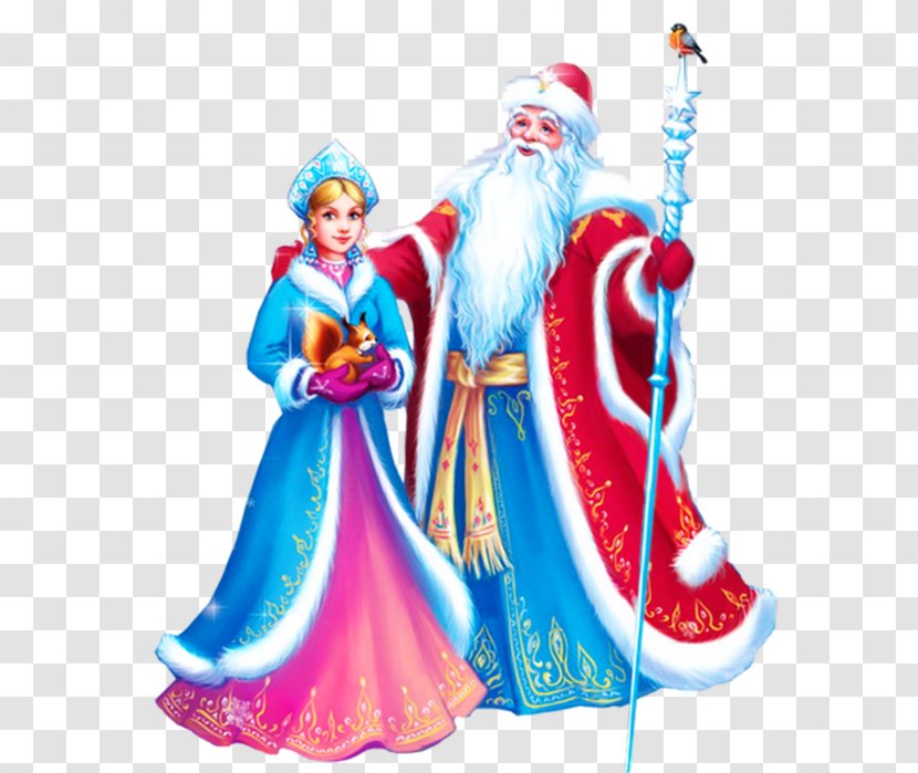 Ded Moroz Snegurochka New Year Tree Grandfather - Figurine - Christmas Ornament Transparent PNG