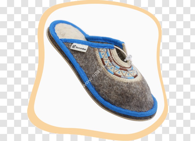 Slipper Banya Felt Footwear Shoe - Sauna - Sandal Transparent PNG