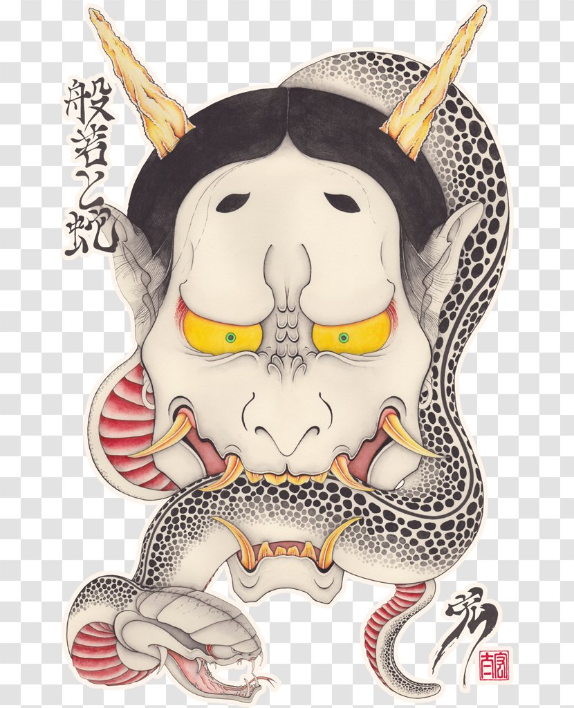 Kijo Snake Hannya Tattoo Mask - Fictional Character Transparent PNG