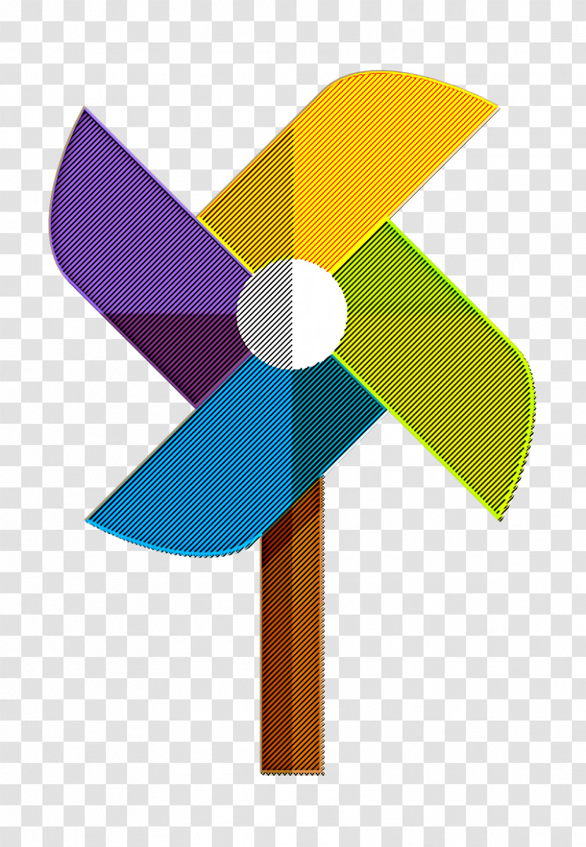 Nature Flat Color Icon Pinwheel Icon Transparent PNG