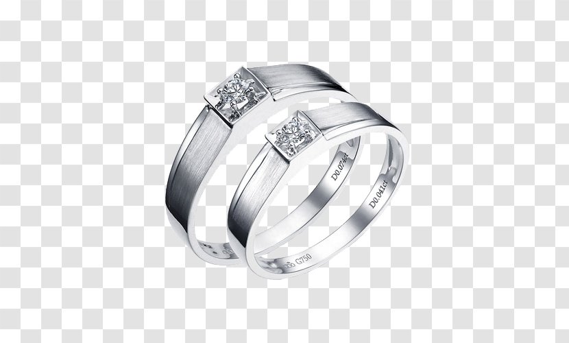 Wedding Ring Couple Gold - Silver - On The Transparent PNG