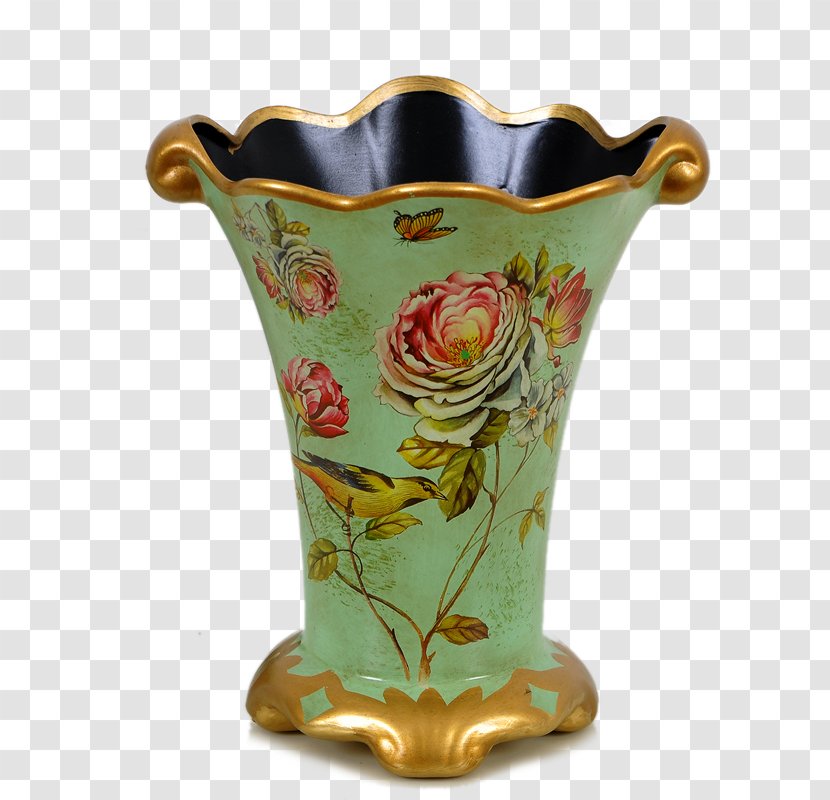 Flowerpot Vase Container Porcelain - Artifact - Continental Gold Pots Transparent PNG