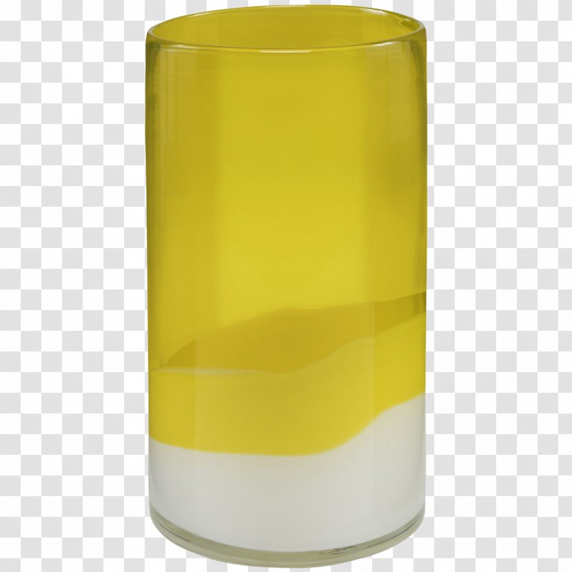 Highball Glass Vase Cylinder - Yellow Transparent PNG