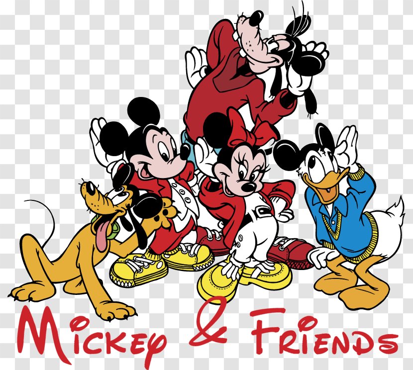 Mickey Mouse Pluto Minnie Donald Duck Daisy - Art - Friends Transparent PNG