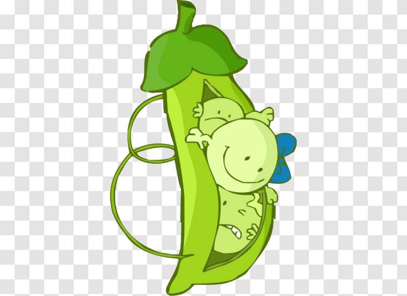 Soybean Pea - Frog - Cute Cartoon Baby Peas Transparent PNG