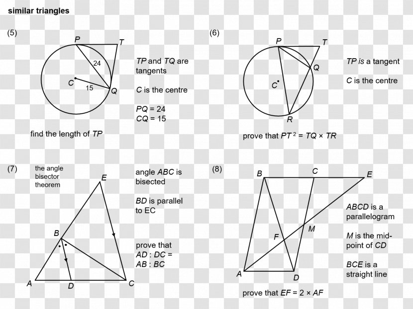 Triangle Area Circle Mathematics - Worksheet Transparent PNG