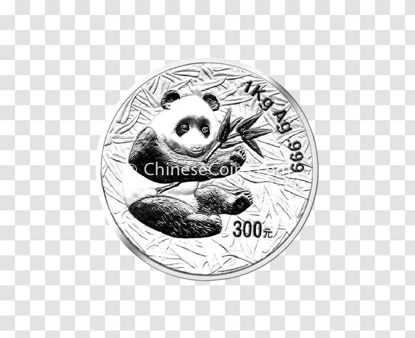 Chinese Silver Panda Giant Coin - China Transparent PNG