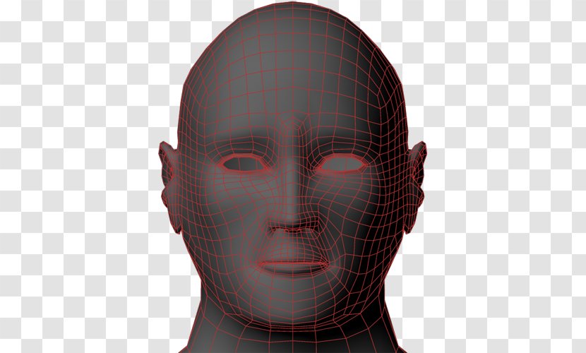 Stockholm University 3D Computer Graphics Forehead Low Poly - Head - Topology Transparent PNG