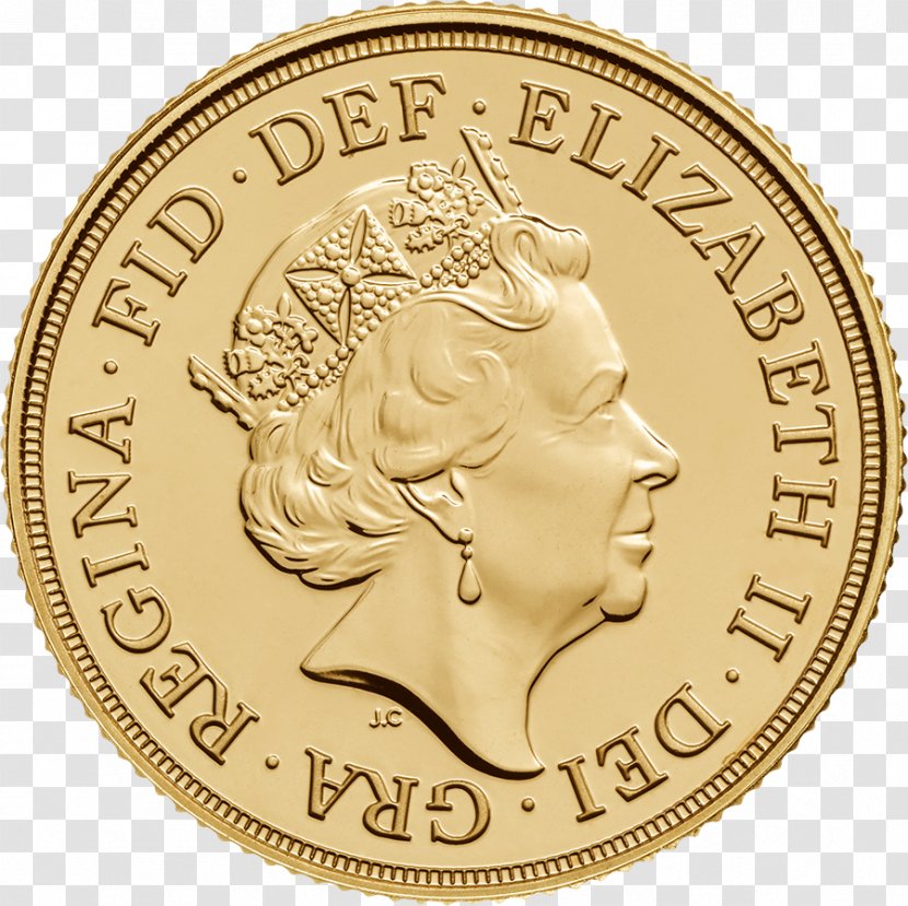 Royal Mint Half Sovereign Bullion Coin - Metal - Gold Coins Transparent PNG