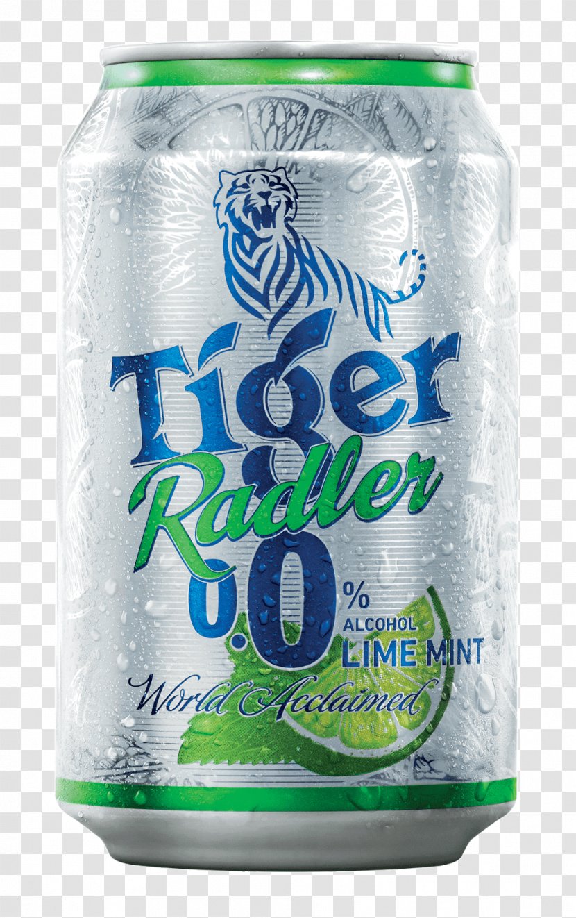 Beer Tiger Non-alcoholic Drink Shandy Juice - Water - LIME MINT Transparent PNG