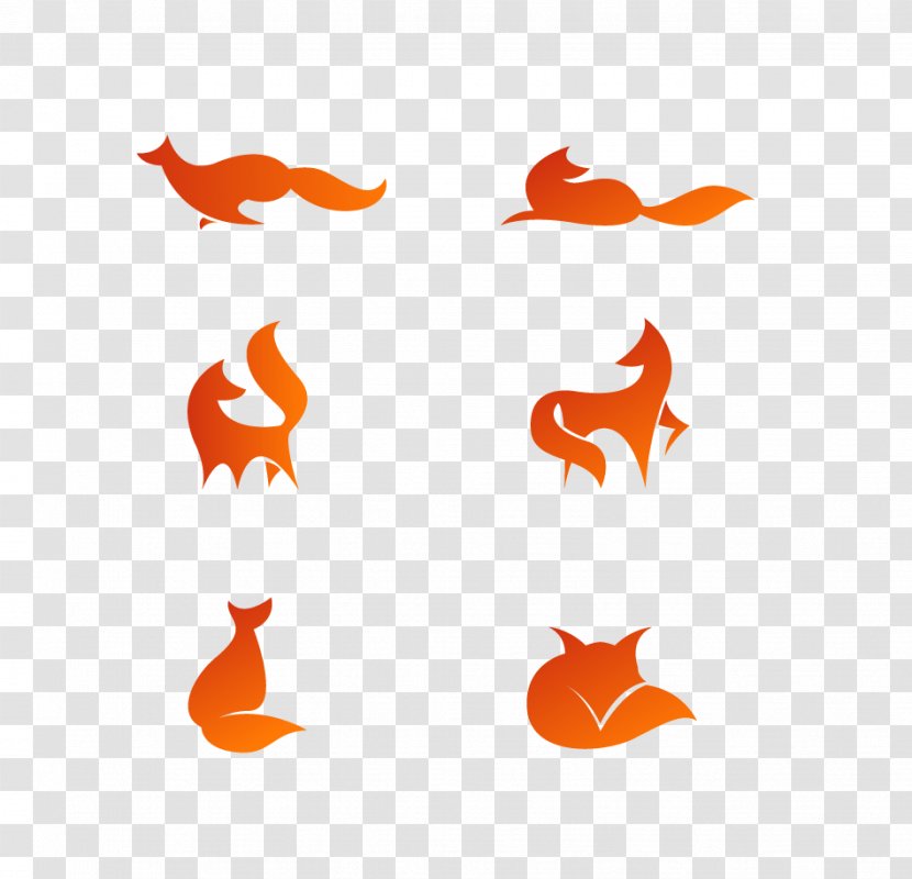 Cartoon Fox Logo Clip Art - Vector Transparent PNG