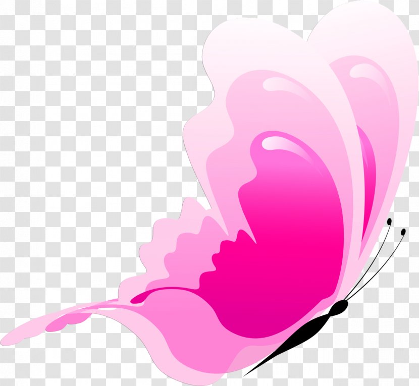 Butterfly Pink Clip Art - Flower - Mint Transparent PNG
