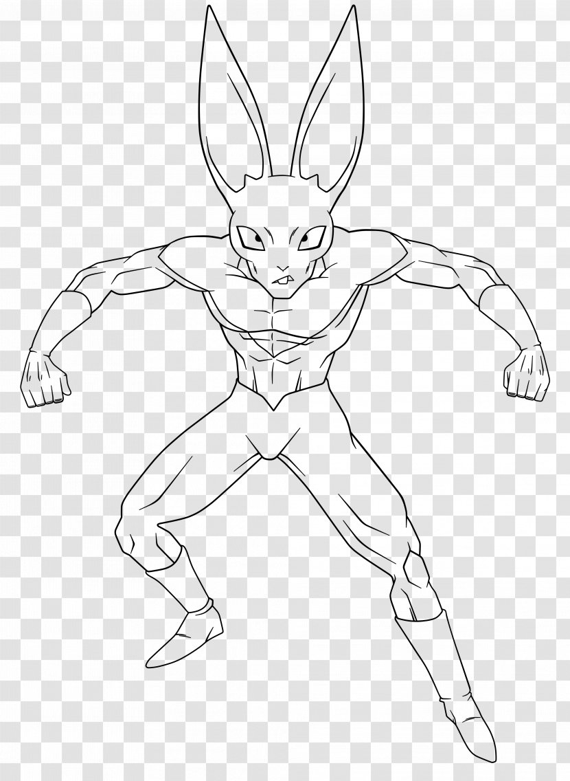 Domestic Rabbit Line Art Drawing Hare - Black And White - Kale Transparent PNG