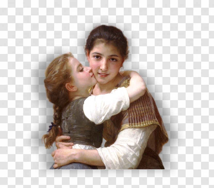 Cupid With Butterfly At The Edge Of Brook Oil Painting Art - Love Transparent PNG