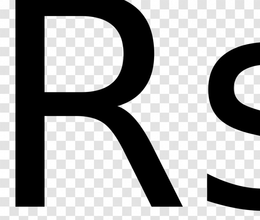 Indian Rupee Sign Currency Symbol - Monochrome Transparent PNG