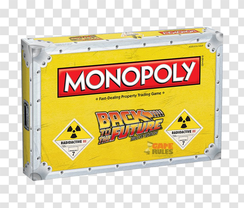 Winning Moves Monopoly Marty McFly Back To The Future Board Game - Material - Man Transparent PNG