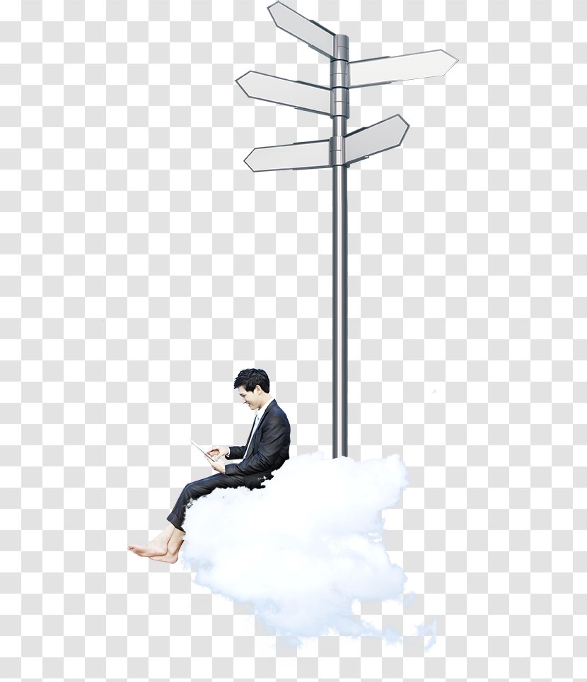 Icon - Technology - Man Sitting On Clouds Transparent PNG