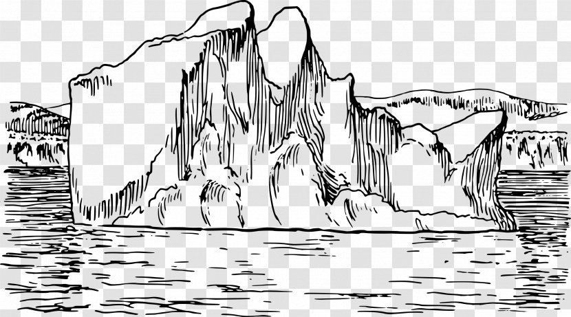 Iceberg Drawing Clip Art - Coloring Book Transparent PNG