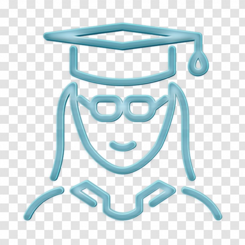 Avatar Icon Education Female - School - Logo Turquoise Transparent PNG