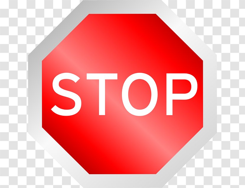 Stop Sign Safety Traffic Yield - Allway - Simple Lines Creative Style Christmas Tree Transparent PNG
