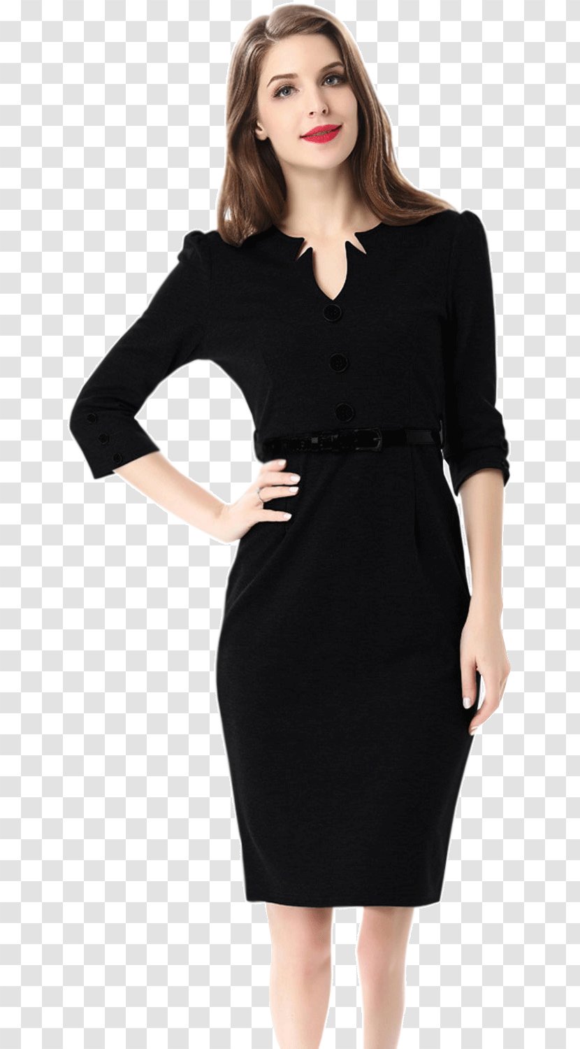 Little Black Dress Sleeve Clothing Romper Suit - Woman Transparent PNG