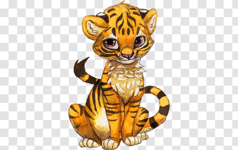 Golden Tiger Clip Art Cat Cubs Felidae - Tree Transparent PNG