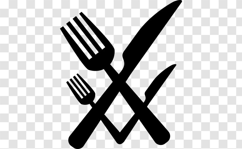 Restaurant Logo - Cutlery - Tableware Blackandwhite Transparent PNG
