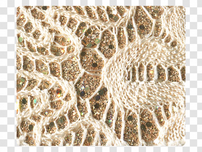 Doily Lace Brown - Glitter Material Transparent PNG