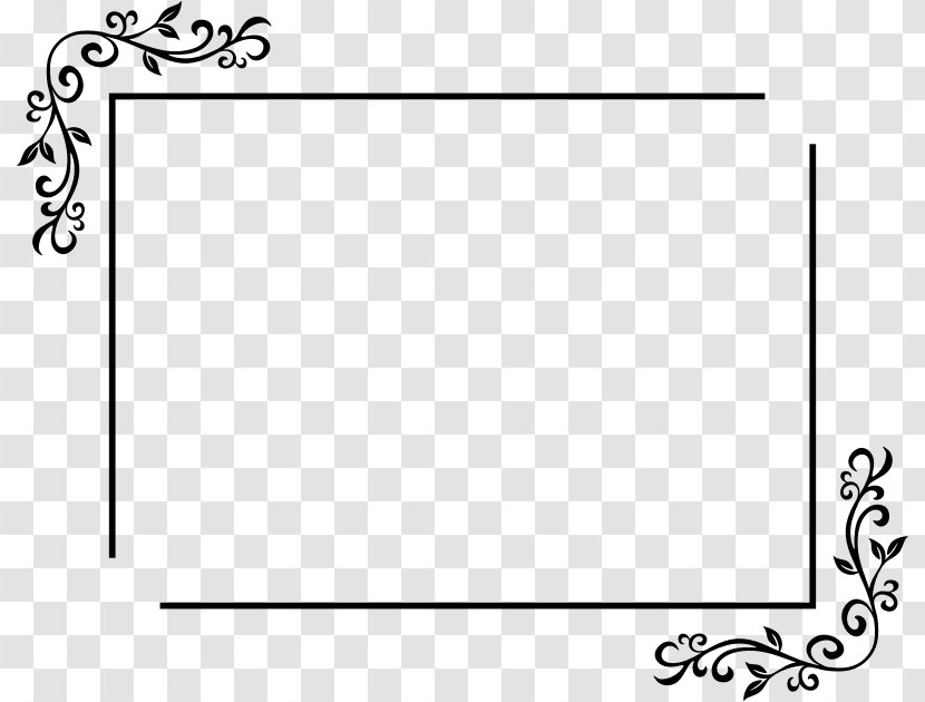 Picture Frames Rectangle Clip Art - Black - Angle Transparent PNG