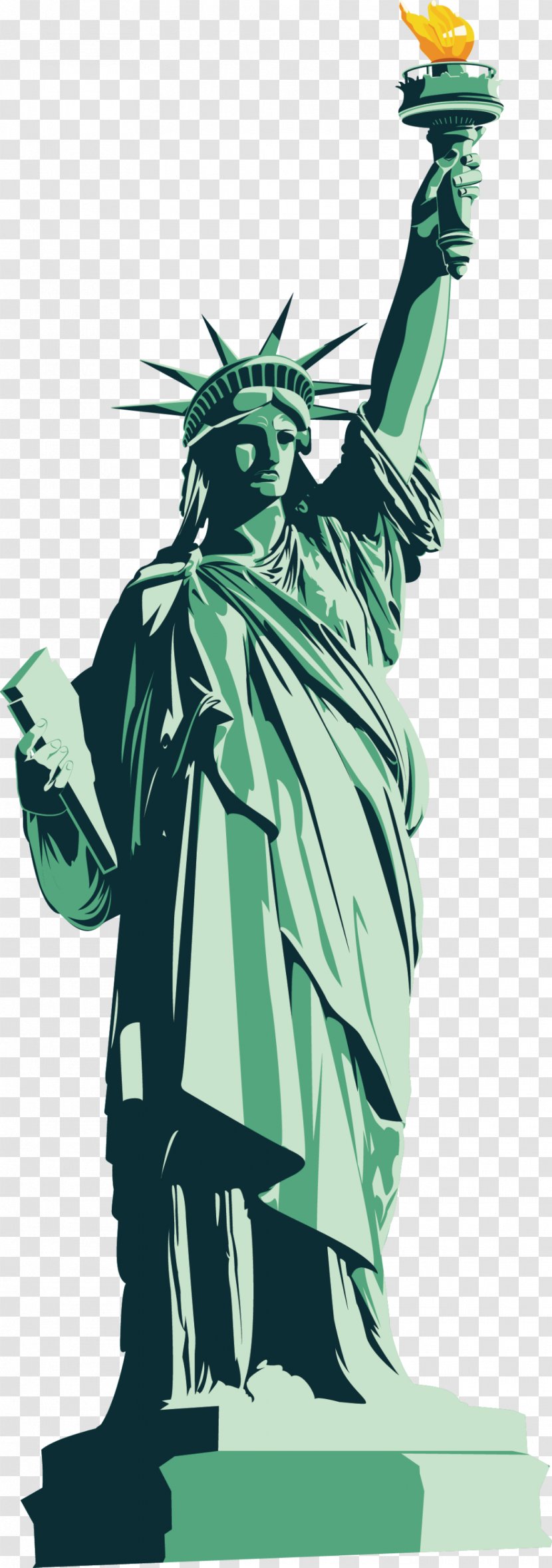 Statue Of Liberty National Monument Vector Graphics Image Illustration - Art - Sculpture Transparent PNG