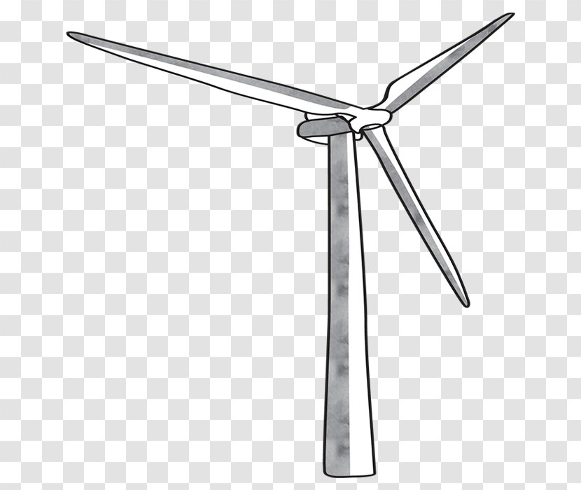 Wind Turbine Line Transparent PNG