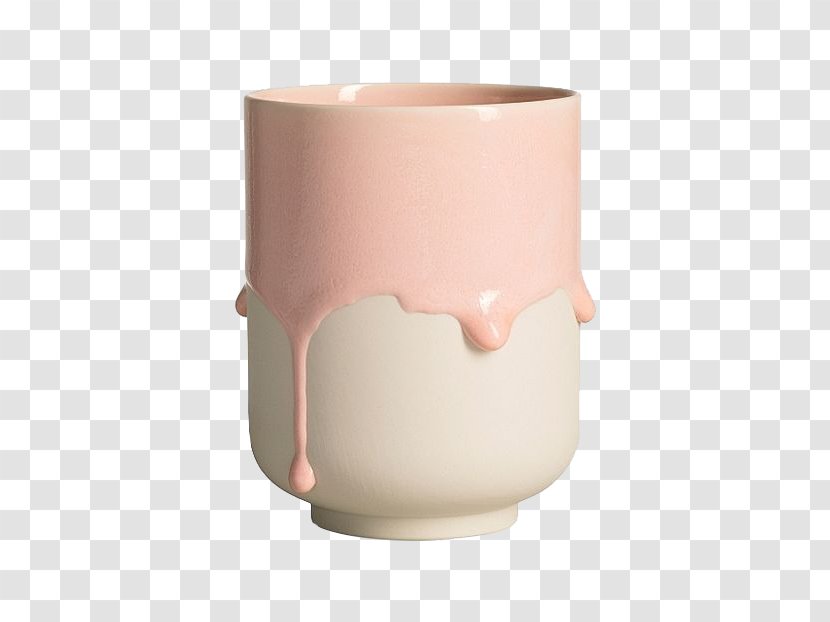 Tea Mug Ceramic Cup Pink - Handmade Milk Transparent PNG