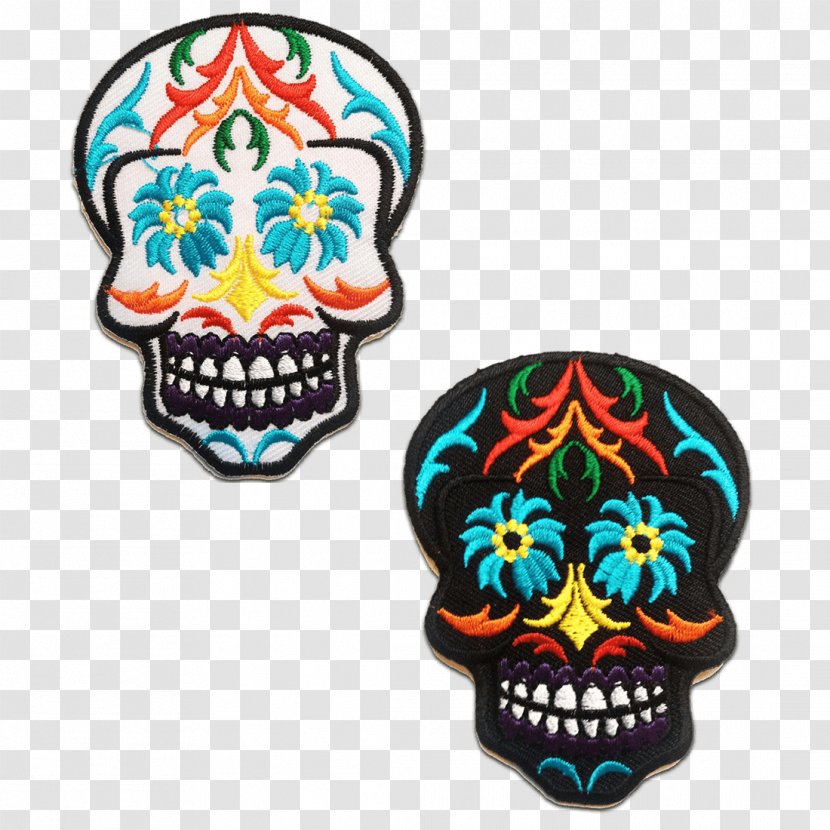 Skull Embroidered Patch Iron-on Embroidery Transparent PNG
