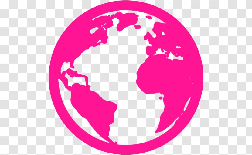 Globe World Earth - Pink Transparent PNG