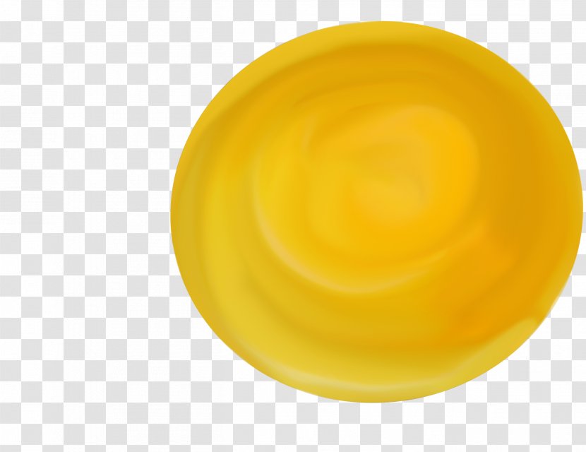 Yellow Circle - Dishware - Painted Plate Transparent PNG