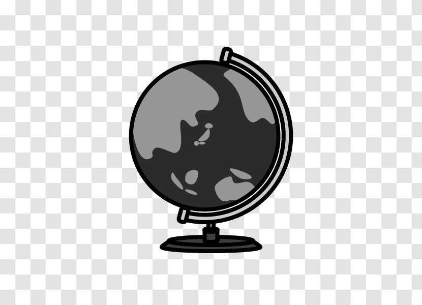 Black And White Globe Monochrome Painting Clip Art Transparent PNG