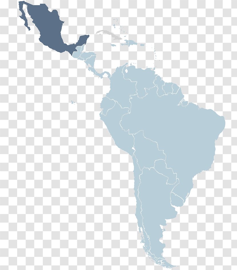 Latin America South Blank Map World - Language Transparent PNG