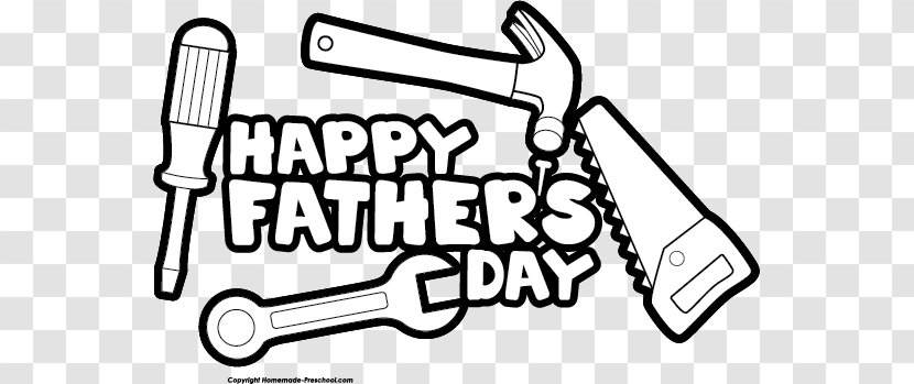 Father's Day Black And White Clip Art - Text Transparent PNG
